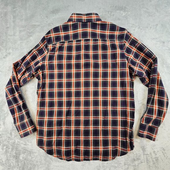 Banana Republic Flannel Shirt Men's Large Multicolor Plaid Soft Wash Long Sleeve - Picture 2 of 10